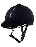 New Flock HKM 8162, Casco de equitación, Unisex Adultos, color Negro, L (58-61cm)