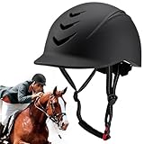 Casco de Montar a Caballo para Adultos, Casco Ecuestre Ajustable Suave con el Sombrero de equitación de Pasos de equitación de Paseos (58-62 cm)