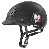 Uvex Onyxx Glamour, Casco De Equitación Juventud Unisex, Black-pink, 49-54 Cm