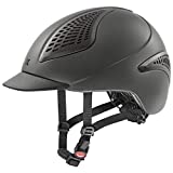 uvex exxential II, casco de equitación ligero unisex, ajuste de talla individualizado, ventilación óptima, anthracite matt, 52-55 cm